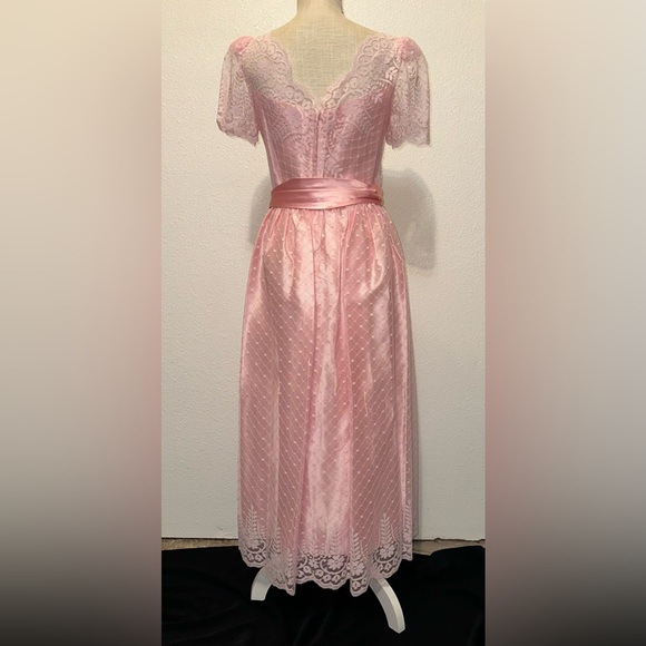 VTG JCPENNEY FORMAL LACE DRESS SIZE 9/10 - Picture 2 of 8